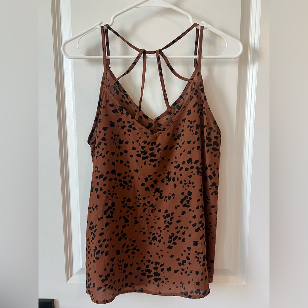 Papermoon Brown and Black Strappy Camisole Top